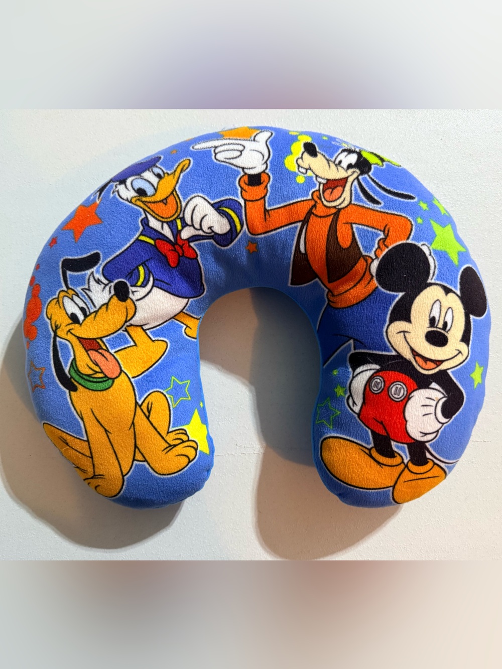 Disney Characters Blue Travel Neck Pillow